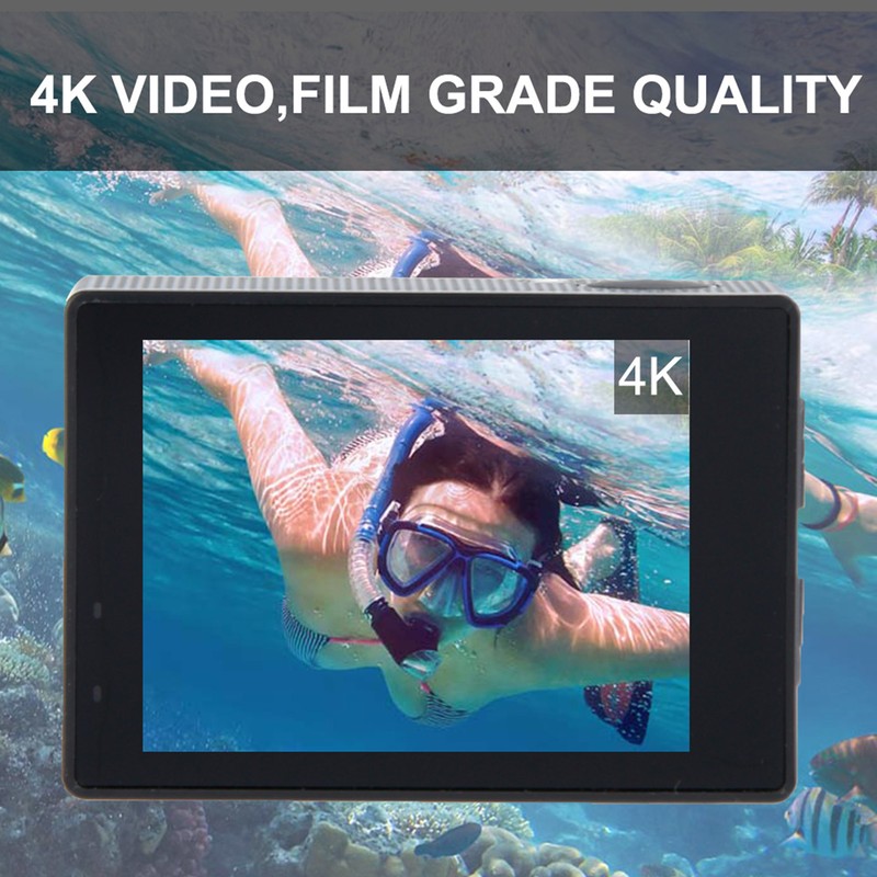 4K 30FPS 2.0inch LCD Screen Action Camera Underwater 30M Waterproof