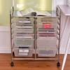 Costway 12-Drawer Utility Storage Rolling Cart w/Removable Drawers and Lockable