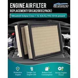 Cartist 1500A672 Filtro de aire de repuesto para motor compatible con Mitsubishi Eclipse Cross 1.5L 2018-2023 Filtros de aire para automóviles (paquete de 2)
