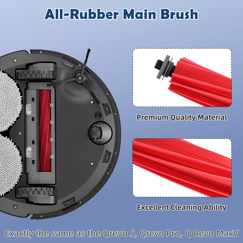 Replacement Accessories Kit Compatible with Roborock Qrevo MaxV, Qrevo S,