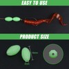 JSHANMEI Glow Fishing Beads Hard Plastic Luminous Beads Green Oval