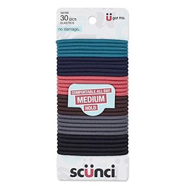 Scunci Effortless Beauty Large No-damage Multi-color Elastics