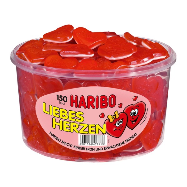Haribo love hearts 150 Pieces (1200g)