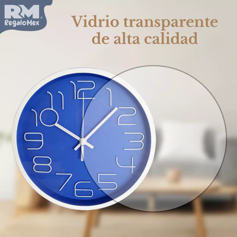 Rm Regalomex Reloj Análogo De Pared Diseño Innovador 30 Centímetros