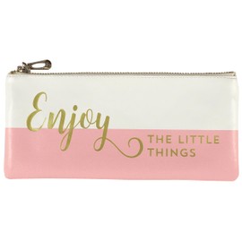 Enjoy The Little Things Pencil Pouch (Accessories case, Faux Leather)