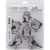 Stampers Anonymous CMS-212 Crazy Bird Mounted Stamp, Red, Gray, 7