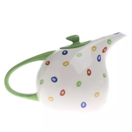 Unbranded 6" Tall Modern Look Polka Dot Ceramic Teapot