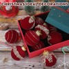 Fovths 12 Pack Velvet Christmas Balls Bulk Flocked Christmas Tree