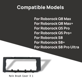 Main Brush Replacement Cover for Roborock Q8 Max/Q8Max+,Q5 Pro/Q5 Pro+,S8,S8 Pro Ultra Robot Vacuum Cleaner, Main Brush Cover Accessories,