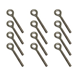 12 Pcs Eye Bolt M5 Made of 304 Stainless Steel Sturdy and Rust Resistant Ring Bolt 59mm Length for Garden Hanging Projects