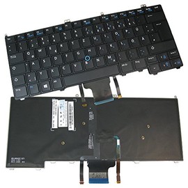 Trade-Shop Original QWERTZ Deutsch Tastatur mit Hintergrundbeleuchtung und Trackpoint kompatibel mit Dell Latitude E7240 E7420 E7440 14 7000 12 7000 (Deutsches Tastaturlayout)