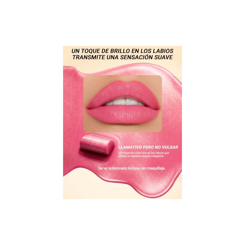 Erinde Lápiz Labial Purpurina Metálica Mate Tinte Duradero