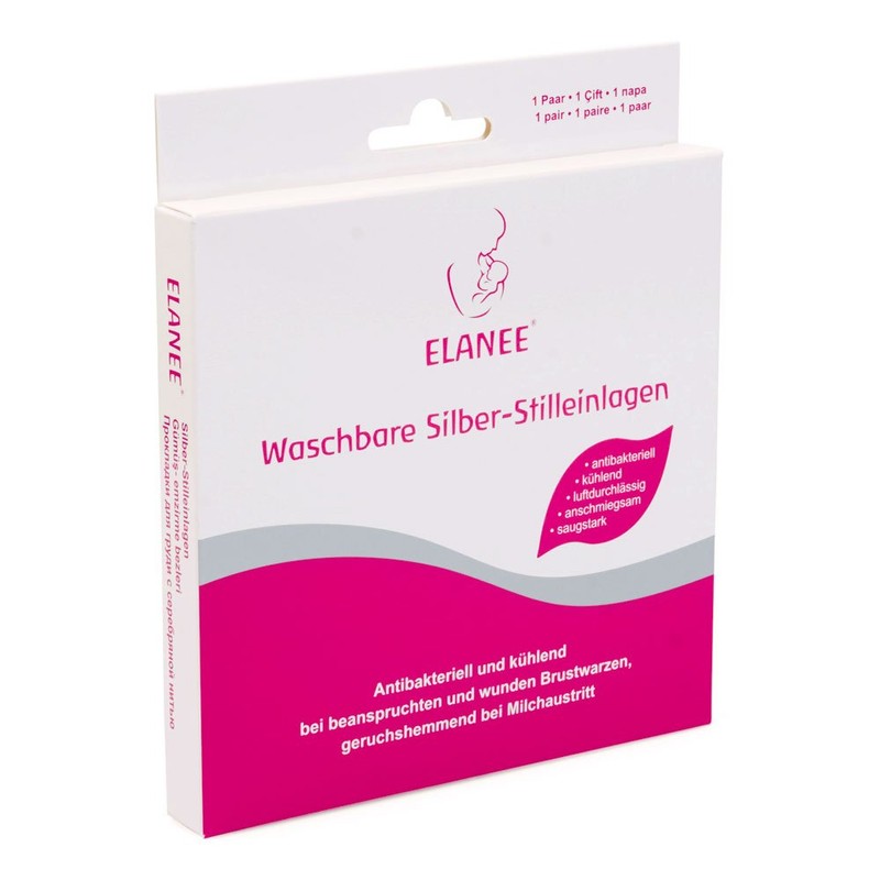 Elanee 218-00 Silver Nursing Pads Washable – Set of 2
