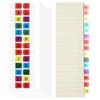 ElevateTech A-Z Alphabet Tabs, 24 Sheets A-Z Multicolor Sticky Alphabet