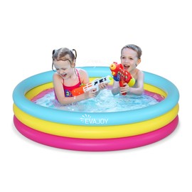 Evajoy 58'' x 13'' Inflatable Kiddie Pool for Kids, Large Dog Pool, Family Backyard and Garden Center