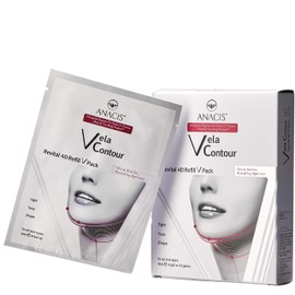 Anacis V-Firming Mask - Firming and Shaping Anti-Aging Mask for the Face - Neck and Neck Mask Against Double Chin, Face Shaping - Instant Effect for All Skin Types (5 Masks)