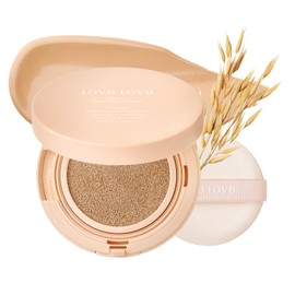 LOVB LOVB LOVB LOVB Natural Cover Glow Cushion Foundation | Korean Foundation Makeup | Long-Lasting Buildable Coverage | Lightweight and Moisturizing | Flawless Finish 0.42oz (23N Natural Beige)