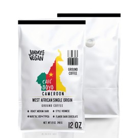 Café Boyo Seasonal Select-12 oz Single-Origin Cameroon Coffee, Medium-Dark Roast- Organic, Fair-Trade, Hand-Harvested West African Typica Coffee Beans