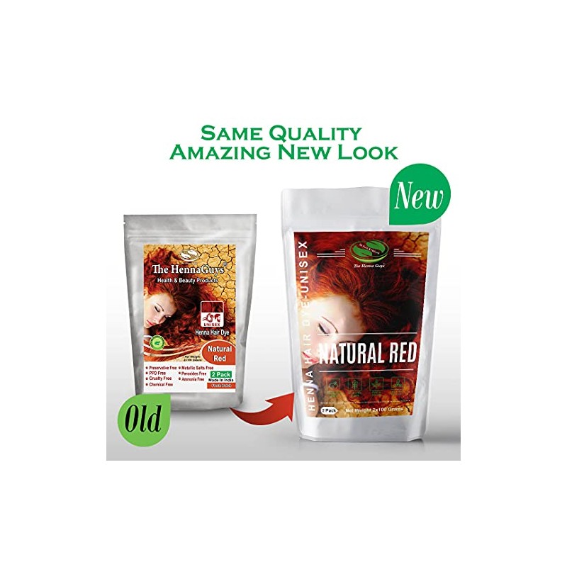 Natural Red Henna Hair Color/Dye 2 Pack - The Henna