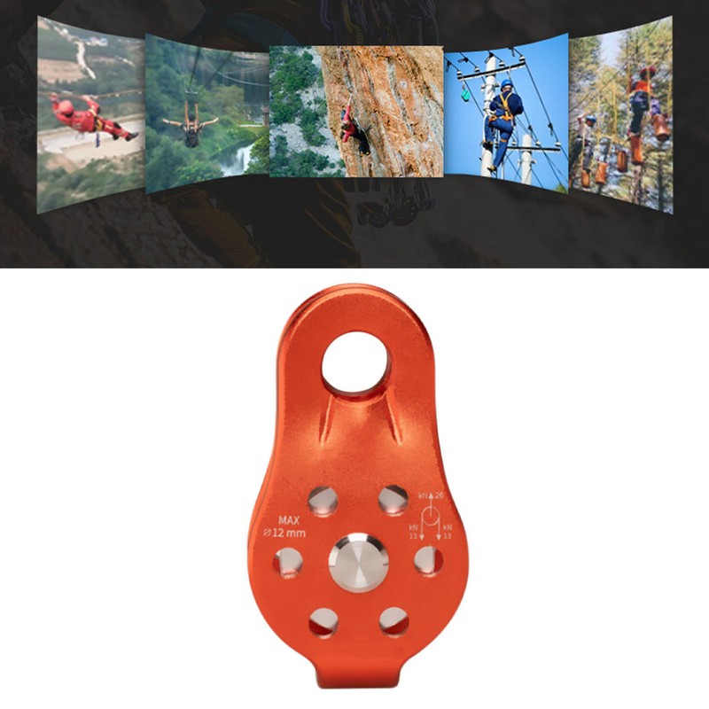 Fixed Single Pulley Cave Exploration Crossing Rescue Lifting Aluminium Alloy
