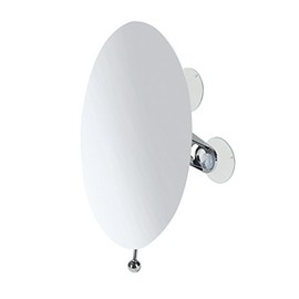 möve Mirrors Spiegel oval mit 5fach Vergrößerung und Saugnäpfen 15 x 20 cm aus Edelstahl, silver