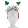 Lux Accessories Holiday Christmas Tree Tinsel Head Bopper Plastic Headband