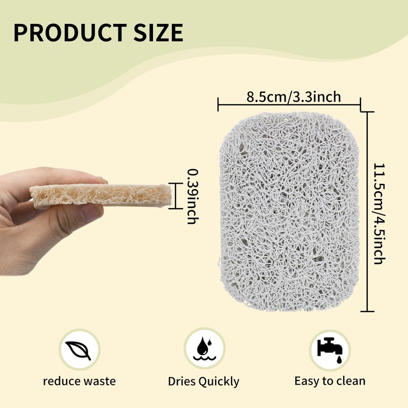 MultiValue Soap Cushion, 4 Pieces Non-Slip Soap Mat, Self-Draining, Spiral
