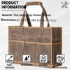 Waxed Canvas Tool Pouch,Garden Tool Bag Organizer with 14 Extra