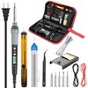 Solder Iron Kit,HANDSKIT Soldeirng Iron Kit Temperature Adjustable Electronic Welding