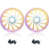 Chooee 203mm Disc Brake Rotor，MTB Brake Rotor 203mm With Bolts，2pcs，Colorful
