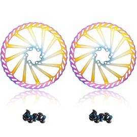 Chooee 203mm Disc Brake Rotor，MTB Brake Rotor 203mm With Bolts，2pcs，Colorful
