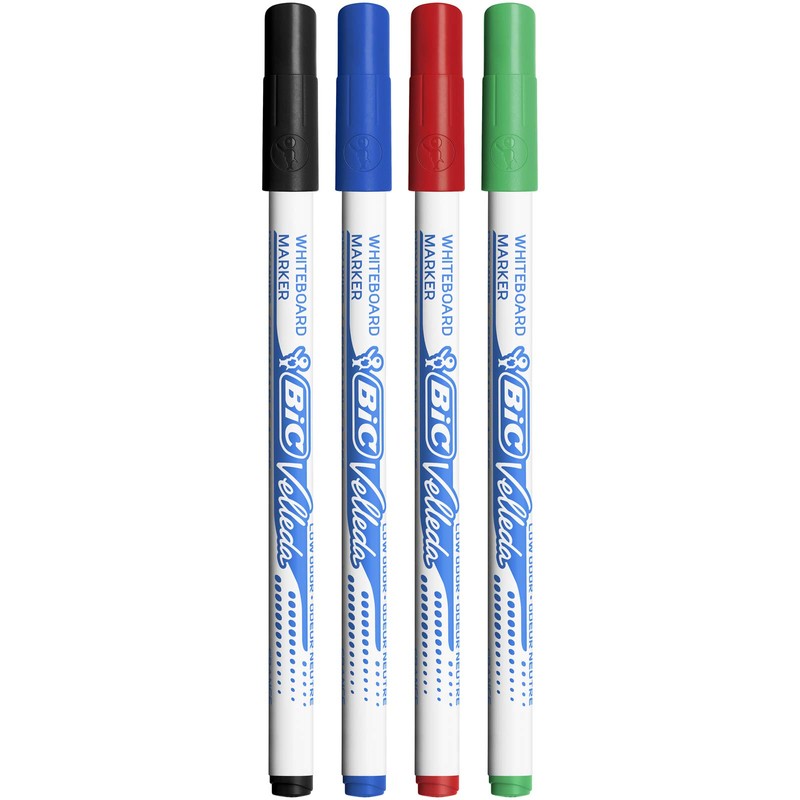 BIC Velleda 1721 Whiteboard Markers - Assorted Colours, Pack of