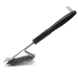 Keliheyle BBQ Grill Brush,Safe Stainless Steel Woven Wire Heavy Duty Grill Accessories for Outdoor Grill Cleaning,BBQ Accessories, Grill Cleaner