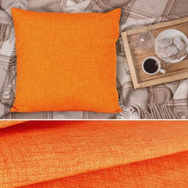 ANRO Kissenbezug Kissenhülle Kissen Sofakissen Zierkissen Deko Kissenbezüge Leinenoptik Orange 40x40cm ohne Füllung
