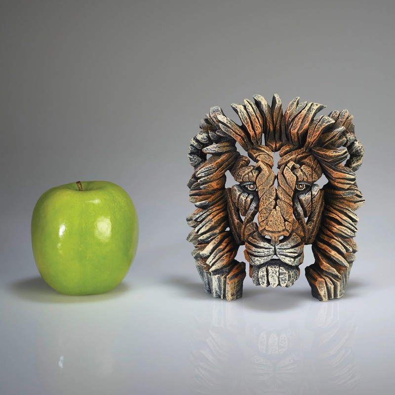 Enesco Edge Sculpture Lion Bust Miniature Figurine, 5.31 Inch, Multicolor