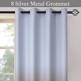 SimpleHome Ombre Room Darkening Curtains for Bedroom, Light Blocking Gradient Grey White to Brown Thermal Insulated Grommet Window Curtains/Drapes for Living Room,2 Panels, 52x84 inches Length