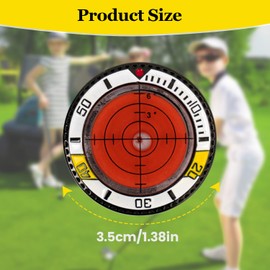 1Pcs Golf Ball Markers, Double Side Golf Green Reader, Golf Ball Marker with Bubble Level, Portable Golf Ball Markers for Putting Green, Zinc Alloy Golf Marker, Golf Accessories for Men Women (35mm)