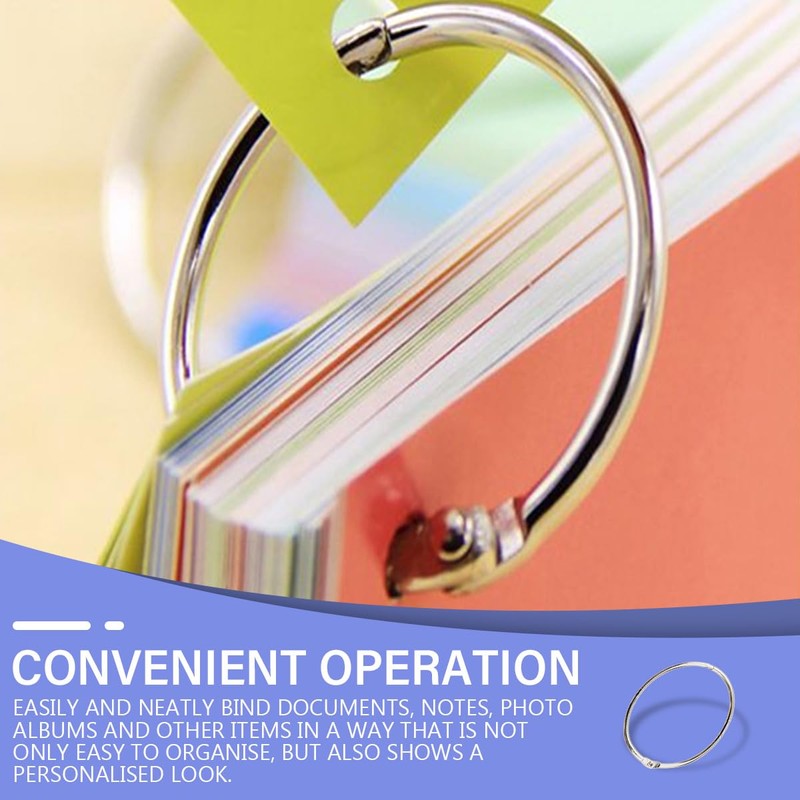 FERCAISH Large Binder Rings 6cm, 10 Pack 2.3 Inch Book