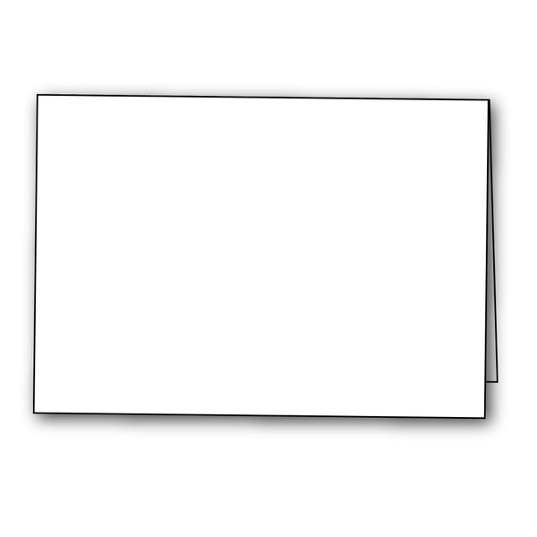 Heavyweight Blank Small Cardstock Cards for Card Making - A1 Size 3 3/8" x 4 7/8" - Bright White Scored Folded Greeting, Thank You, RSVP, and Note Cards (100 Pack)