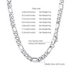 PROSTEEL Smooth Figaro Chain Necklace Stainless Steel Chains Length 14-30