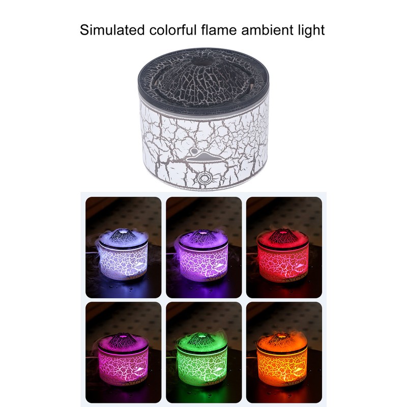 Volcano Essential Oil Diffuser 230ml Fine Mist Volcano Flame Aroma