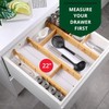 ROYAL CRAFT WOOD Adjustable Bamboo Drawer Dividers Organizers (17" -