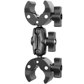 CS PRIORITY Super Clamp Double Bushing Arm Clamp with 1" Ball Head Motorcycle Bike Handlebar Mount for Action Camera (Double Clamp, 6cm)
