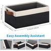 GhvyenntteS Storage Baskets for Organizing, Fabric Storage Bins with Leather