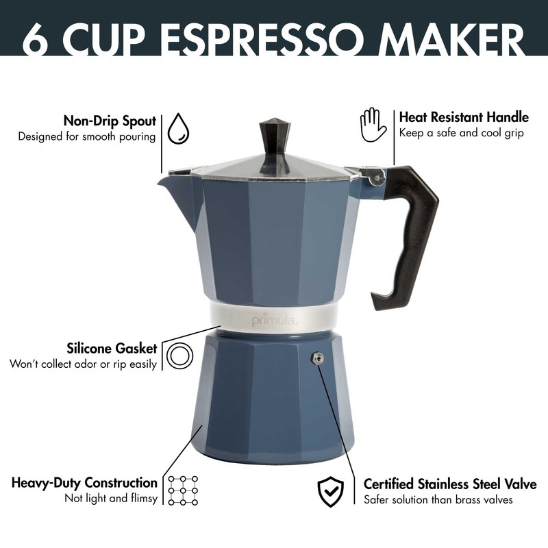 Primula Classic Stovetop Espresso and Coffee Maker, Moka Pot for