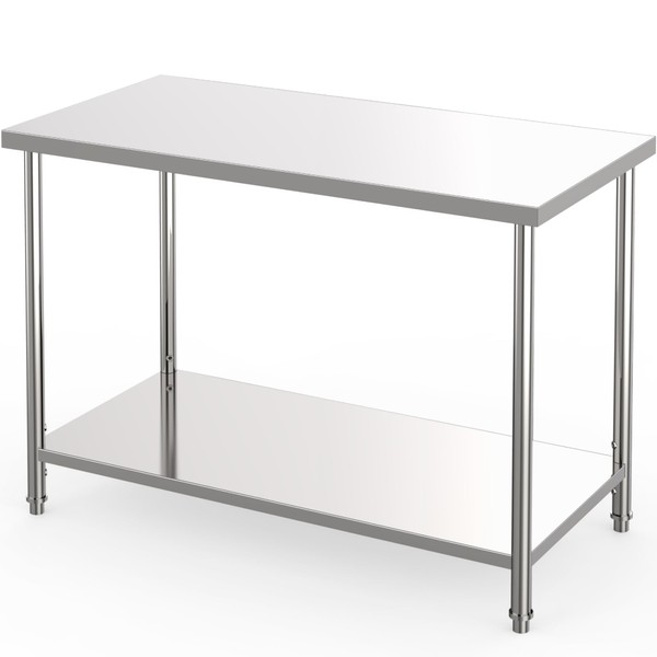 Stainless Steel Table, 48" x 24" Commercial Prep Work Table