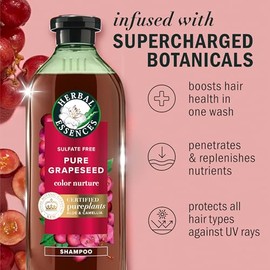 Herbal Essences Champú De Semilla De Uva Sin Sulfatos, 13,5 Oz 13,5 Onzas Líquidas (Paquete De 1)