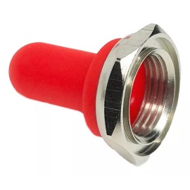 PilotLights.net TOGGLE SWITCH WATERPROOF RED RUBBER BOOT GUARD OR COVER WITH HEX NUT