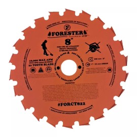 Forester 22 Tooth Chisel Tooth Brush Cutter Blade - 8" Diameter x 1" or 20mm