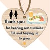 Thank You Dinner Lady Heart Plaque - Exquisite Handcrafted Wooden